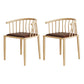 Modern wood-like dining chair armrest-free PU leather dining chair home Coffee 2 Piece Set Natural Wood Clearhalo ' kitchen&dining_furn' 'Dining Chairs' 'Dining Tables & Seating' 'dining_chair' 'furn' 'furn_dining_chair' 'Furniture' 'furniture_dining_chair' 'Kitchen & Dining Furniture' 'kitchen' 3943968