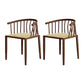 Modern wood-like dining chair armrest-free PU leather dining chair home Beige 2 Piece Set Walnut Clearhalo ' kitchen&dining_furn' 'Dining Chairs' 'Dining Tables & Seating' 'dining_chair' 'furn' 'furn_dining_chair' 'Furniture' 'furniture_dining_chair' 'Kitchen & Dining Furniture' 'kitchen' 3943978