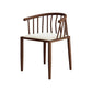Modern wood-like dining chair armrest-free PU leather dining chair home White 1 Piece Walnut Clearhalo ' kitchen&dining_furn' 'Dining Chairs' 'Dining Tables & Seating' 'dining_chair' 'furn' 'furn_dining_chair' 'Furniture' 'furniture_dining_chair' 'Kitchen & Dining Furniture' 'kitchen' 3943980
