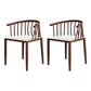 Modern wood-like dining chair armrest-free PU leather dining chair home White 2 Piece Set Walnut Clearhalo ' kitchen&dining_furn' 'Dining Chairs' 'Dining Tables & Seating' 'dining_chair' 'furn' 'furn_dining_chair' 'Furniture' 'furniture_dining_chair' 'Kitchen & Dining Furniture' 'kitchen' 3943981