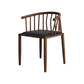 Modern wood-like dining chair armrest-free PU leather dining chair home Black 1 Piece Walnut Clearhalo ' kitchen&dining_furn' 'Dining Chairs' 'Dining Tables & Seating' 'dining_chair' 'furn' 'furn_dining_chair' 'Furniture' 'furniture_dining_chair' 'Kitchen & Dining Furniture' 'kitchen' 3943983