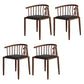 Modern wood-like dining chair armrest-free PU leather dining chair home Black 4 Piece Set Walnut Clearhalo ' kitchen&dining_furn' 'Dining Chairs' 'Dining Tables & Seating' 'dining_chair' 'furn' 'furn_dining_chair' 'Furniture' 'furniture_dining_chair' 'Kitchen & Dining Furniture' 'kitchen' 3943985