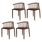 Modern wood-like dining chair armrest-free PU leather dining chair home Coffee 4 Piece Set Walnut Clearhalo ' kitchen&dining_furn' 'Dining Chairs' 'Dining Tables & Seating' 'dining_chair' 'furn' 'furn_dining_chair' 'Furniture' 'furniture_dining_chair' 'Kitchen & Dining Furniture' 'kitchen' 3943988