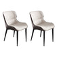 Contemporary Metal Dining Arm Chairs Faux Leather Wingback Side Chair (Set of 2) Gray-White Clearhalo ' kitchen&dining_furn' 'Dining Chairs' 'Dining Tables & Seating' 'dining_chair' 'furn' 'furn_dining_chair' 'Furniture' 'furniture_dining_chair' 'Kitchen & Dining Furniture' 'kitchen' 3943991