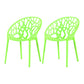 Contemporary Plastic Dining Room Chairs Armless Open Back Dining Side Chair for Restaurant Green 2 Piece Set Clearhalo ' kitchen&dining_furn' 'Dining Chairs' 'Dining Tables & Seating' 'dining_chair' 'furn' 'furn_dining_chair' 'Furniture' 'furniture_dining_chair' 'Kitchen & Dining Furniture' 'kitchen' 3944007
