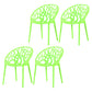 Contemporary Plastic Dining Room Chairs Armless Open Back Dining Side Chair for Restaurant Green 4 Piece Set Clearhalo ' kitchen&dining_furn' 'Dining Chairs' 'Dining Tables & Seating' 'dining_chair' 'furn' 'furn_dining_chair' 'Furniture' 'furniture_dining_chair' 'Kitchen & Dining Furniture' 'kitchen' 3944009