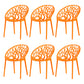 Contemporary Plastic Dining Room Chairs Armless Open Back Dining Side Chair for Restaurant Orange 6 Piece Set Clearhalo ' kitchen&dining_furn' 'Dining Chairs' 'Dining Tables & Seating' 'dining_chair' 'furn' 'furn_dining_chair' 'Furniture' 'furniture_dining_chair' 'Kitchen & Dining Furniture' 'kitchen' 3944017
