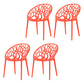 Contemporary Plastic Dining Room Chairs Armless Open Back Dining Side Chair for Restaurant Red 4 Piece Set Clearhalo ' kitchen&dining_furn' 'Dining Chairs' 'Dining Tables & Seating' 'dining_chair' 'furn' 'furn_dining_chair' 'Furniture' 'furniture_dining_chair' 'Kitchen & Dining Furniture' 'kitchen' 3944020