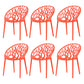 Contemporary Plastic Dining Room Chairs Armless Open Back Dining Side Chair for Restaurant Red 6 Piece Set Clearhalo ' kitchen&dining_furn' 'Dining Chairs' 'Dining Tables & Seating' 'dining_chair' 'furn' 'furn_dining_chair' 'Furniture' 'furniture_dining_chair' 'Kitchen & Dining Furniture' 'kitchen' 3944022