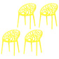 Contemporary Plastic Dining Room Chairs Armless Open Back Dining Side Chair for Restaurant Yellow 4 Piece Set Clearhalo ' kitchen&dining_furn' 'Dining Chairs' 'Dining Tables & Seating' 'dining_chair' 'furn' 'furn_dining_chair' 'Furniture' 'furniture_dining_chair' 'Kitchen & Dining Furniture' 'kitchen' 3944027