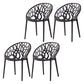 Contemporary Plastic Dining Room Chairs Armless Open Back Dining Side Chair for Restaurant Black 4 Piece Set Clearhalo ' kitchen&dining_furn' 'Dining Chairs' 'Dining Tables & Seating' 'dining_chair' 'furn' 'furn_dining_chair' 'Furniture' 'furniture_dining_chair' 'Kitchen & Dining Furniture' 'kitchen' 3944032