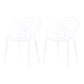 Contemporary Plastic Dining Room Chairs Armless Open Back Dining Side Chair for Restaurant White 2 Piece Set Clearhalo ' kitchen&dining_furn' 'Dining Chairs' 'Dining Tables & Seating' 'dining_chair' 'furn' 'furn_dining_chair' 'Furniture' 'furniture_dining_chair' 'Kitchen & Dining Furniture' 'kitchen' 3944034