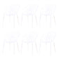 Contemporary Plastic Dining Room Chairs Armless Open Back Dining Side Chair for Restaurant White 6 Piece Set Clearhalo ' kitchen&dining_furn' 'Dining Chairs' 'Dining Tables & Seating' 'dining_chair' 'furn' 'furn_dining_chair' 'Furniture' 'furniture_dining_chair' 'Kitchen & Dining Furniture' 'kitchen' 3944036