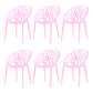 Contemporary Plastic Dining Room Chairs Armless Open Back Dining Side Chair for Restaurant Pink 6 Piece Set Clearhalo ' kitchen&dining_furn' 'Dining Chairs' 'Dining Tables & Seating' 'dining_chair' 'furn' 'furn_dining_chair' 'Furniture' 'furniture_dining_chair' 'Kitchen & Dining Furniture' 'kitchen' 3944039