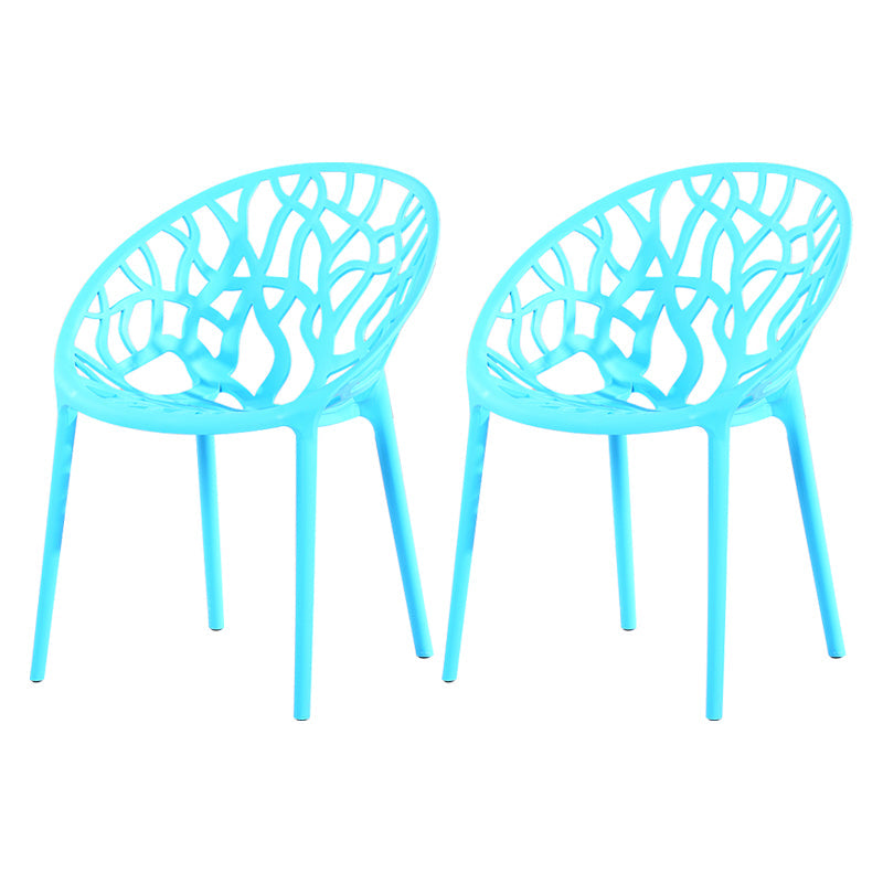 Contemporary Plastic Dining Room Chairs Armless Open Back Dining Side Chair for Restaurant Blue 2 Piece Set Clearhalo ' kitchen&dining_furn' 'Dining Chairs' 'Dining Tables & Seating' 'dining_chair' 'furn' 'furn_dining_chair' 'Furniture' 'furniture_dining_chair' 'Kitchen & Dining Furniture' 'kitchen' 3944040