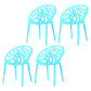 Contemporary Plastic Dining Room Chairs Armless Open Back Dining Side Chair for Restaurant Blue 4 Piece Set Clearhalo ' kitchen&dining_furn' 'Dining Chairs' 'Dining Tables & Seating' 'dining_chair' 'furn' 'furn_dining_chair' 'Furniture' 'furniture_dining_chair' 'Kitchen & Dining Furniture' 'kitchen' 3944041