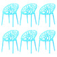 Contemporary Plastic Dining Room Chairs Armless Open Back Dining Side Chair for Restaurant Blue 6 Piece Set Clearhalo ' kitchen&dining_furn' 'Dining Chairs' 'Dining Tables & Seating' 'dining_chair' 'furn' 'furn_dining_chair' 'Furniture' 'furniture_dining_chair' 'Kitchen & Dining Furniture' 'kitchen' 3944042