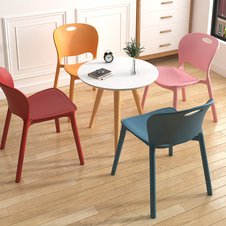 Contemporary Plastic Dining Room Chairs Armless Open Back Dining Side Chair for Home Use Clearhalo ' kitchen&dining_furn' 'Dining Chairs' 'Dining Tables & Seating' 'dining_chair' 'furn' 'furn_dining_chair' 'Furniture' 'furniture_dining_chair' 'Kitchen & Dining Furniture' 'kitchen' 3944047