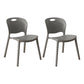 Contemporary Plastic Dining Room Chairs Armless Open Back Dining Side Chair for Home Use Light Gray 2 Piece Set Clearhalo ' kitchen&dining_furn' 'Dining Chairs' 'Dining Tables & Seating' 'dining_chair' 'furn' 'furn_dining_chair' 'Furniture' 'furniture_dining_chair' 'Kitchen & Dining Furniture' 'kitchen' 3944052