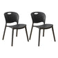 Contemporary Plastic Dining Room Chairs Armless Open Back Dining Side Chair for Home Use Black 2 Piece Set Clearhalo ' kitchen&dining_furn' 'Dining Chairs' 'Dining Tables & Seating' 'dining_chair' 'furn' 'furn_dining_chair' 'Furniture' 'furniture_dining_chair' 'Kitchen & Dining Furniture' 'kitchen' 3944058