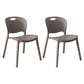 Contemporary Plastic Dining Room Chairs Armless Open Back Dining Side Chair for Home Use Dark Gray 2 Piece Set Clearhalo ' kitchen&dining_furn' 'Dining Chairs' 'Dining Tables & Seating' 'dining_chair' 'furn' 'furn_dining_chair' 'Furniture' 'furniture_dining_chair' 'Kitchen & Dining Furniture' 'kitchen' 3944066