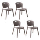 Contemporary Plastic Dining Room Chairs Armless Open Back Dining Side Chair for Home Use Dark Gray 4 Piece Set Clearhalo ' kitchen&dining_furn' 'Dining Chairs' 'Dining Tables & Seating' 'dining_chair' 'furn' 'furn_dining_chair' 'Furniture' 'furniture_dining_chair' 'Kitchen & Dining Furniture' 'kitchen' 3944067