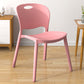 Contemporary Plastic Dining Room Chairs Armless Open Back Dining Side Chair for Home Use Pink 1 Piece Clearhalo ' kitchen&dining_furn' 'Dining Chairs' 'Dining Tables & Seating' 'dining_chair' 'furn' 'furn_dining_chair' 'Furniture' 'furniture_dining_chair' 'Kitchen & Dining Furniture' 'kitchen' 3944071
