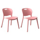 Contemporary Plastic Dining Room Chairs Armless Open Back Dining Side Chair for Home Use Pink 2 Piece Set Clearhalo ' kitchen&dining_furn' 'Dining Chairs' 'Dining Tables & Seating' 'dining_chair' 'furn' 'furn_dining_chair' 'Furniture' 'furniture_dining_chair' 'Kitchen & Dining Furniture' 'kitchen' 3944072