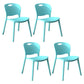Contemporary Plastic Dining Room Chairs Armless Open Back Dining Side Chair for Home Use Light Blue 4 Piece Set Clearhalo ' kitchen&dining_furn' 'Dining Chairs' 'Dining Tables & Seating' 'dining_chair' 'furn' 'furn_dining_chair' 'Furniture' 'furniture_dining_chair' 'Kitchen & Dining Furniture' 'kitchen' 3944079