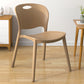 Contemporary Plastic Dining Room Chairs Armless Open Back Dining Side Chair for Home Use Khaki 1 Piece Clearhalo ' kitchen&dining_furn' 'Dining Chairs' 'Dining Tables & Seating' 'dining_chair' 'furn' 'furn_dining_chair' 'Furniture' 'furniture_dining_chair' 'Kitchen & Dining Furniture' 'kitchen' 3944080