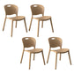 Contemporary Plastic Dining Room Chairs Armless Open Back Dining Side Chair for Home Use Khaki 4 Piece Set Clearhalo ' kitchen&dining_furn' 'Dining Chairs' 'Dining Tables & Seating' 'dining_chair' 'furn' 'furn_dining_chair' 'Furniture' 'furniture_dining_chair' 'Kitchen & Dining Furniture' 'kitchen' 3944082