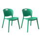 Contemporary Plastic Dining Room Chairs Armless Open Back Dining Side Chair for Home Use Dark Green 2 Piece Set Clearhalo ' kitchen&dining_furn' 'Dining Chairs' 'Dining Tables & Seating' 'dining_chair' 'furn' 'furn_dining_chair' 'Furniture' 'furniture_dining_chair' 'Kitchen & Dining Furniture' 'kitchen' 3944084