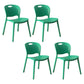 Contemporary Plastic Dining Room Chairs Armless Open Back Dining Side Chair for Home Use Dark Green 4 Piece Set Clearhalo ' kitchen&dining_furn' 'Dining Chairs' 'Dining Tables & Seating' 'dining_chair' 'furn' 'furn_dining_chair' 'Furniture' 'furniture_dining_chair' 'Kitchen & Dining Furniture' 'kitchen' 3944085