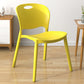 Contemporary Plastic Dining Room Chairs Armless Open Back Dining Side Chair for Home Use Light Yellow 1 Piece Clearhalo ' kitchen&dining_furn' 'Dining Chairs' 'Dining Tables & Seating' 'dining_chair' 'furn' 'furn_dining_chair' 'Furniture' 'furniture_dining_chair' 'Kitchen & Dining Furniture' 'kitchen' 3944086