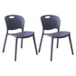 Contemporary Plastic Dining Room Chairs Armless Open Back Dining Side Chair for Home Use Gray Blue 2 Piece Set Clearhalo ' kitchen&dining_furn' 'Dining Chairs' 'Dining Tables & Seating' 'dining_chair' 'furn' 'furn_dining_chair' 'Furniture' 'furniture_dining_chair' 'Kitchen & Dining Furniture' 'kitchen' 3944090