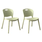 Contemporary Plastic Dining Room Chairs Armless Open Back Dining Side Chair for Home Use Army Green 2 Piece Set Clearhalo ' kitchen&dining_furn' 'Dining Chairs' 'Dining Tables & Seating' 'dining_chair' 'furn' 'furn_dining_chair' 'Furniture' 'furniture_dining_chair' 'Kitchen & Dining Furniture' 'kitchen' 3944093