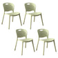 Contemporary Plastic Dining Room Chairs Armless Open Back Dining Side Chair for Home Use Army Green 4 Piece Set Clearhalo ' kitchen&dining_furn' 'Dining Chairs' 'Dining Tables & Seating' 'dining_chair' 'furn' 'furn_dining_chair' 'Furniture' 'furniture_dining_chair' 'Kitchen & Dining Furniture' 'kitchen' 3944094