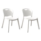 Contemporary Plastic Dining Room Chairs Armless Open Back Dining Side Chair for Home Use White 2 Piece Set Clearhalo ' kitchen&dining_furn' 'Dining Chairs' 'Dining Tables & Seating' 'dining_chair' 'furn' 'furn_dining_chair' 'Furniture' 'furniture_dining_chair' 'Kitchen & Dining Furniture' 'kitchen' 3944099
