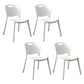 Contemporary Plastic Dining Room Chairs Armless Open Back Dining Side Chair for Home Use White 4 Piece Set Clearhalo ' kitchen&dining_furn' 'Dining Chairs' 'Dining Tables & Seating' 'dining_chair' 'furn' 'furn_dining_chair' 'Furniture' 'furniture_dining_chair' 'Kitchen & Dining Furniture' 'kitchen' 3944100
