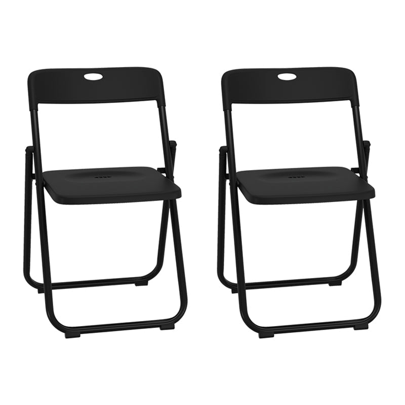 Contemporary Metal Dining Armless Chairs Plastic Open Back Dining Side Chair Black 2 Piece Set Clearhalo ' kitchen&dining_furn' 'Dining Chairs' 'Dining Tables & Seating' 'dining_chair' 'furn' 'furn_dining_chair' 'Furniture' 'furniture_dining_chair' 'Kitchen & Dining Furniture' 'kitchen' 3944107