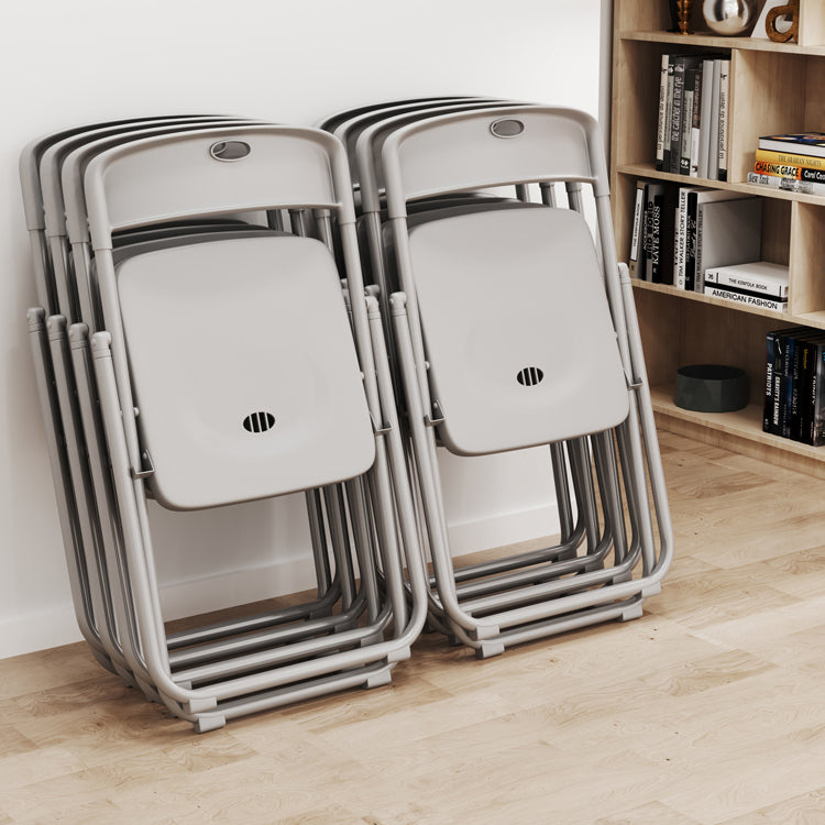 Contemporary Metal Dining Armless Chairs Plastic Open Back Dining Side Chair Clearhalo ' kitchen&dining_furn' 'Dining Chairs' 'Dining Tables & Seating' 'dining_chair' 'furn' 'furn_dining_chair' 'Furniture' 'furniture_dining_chair' 'Kitchen & Dining Furniture' 'kitchen' 3944112