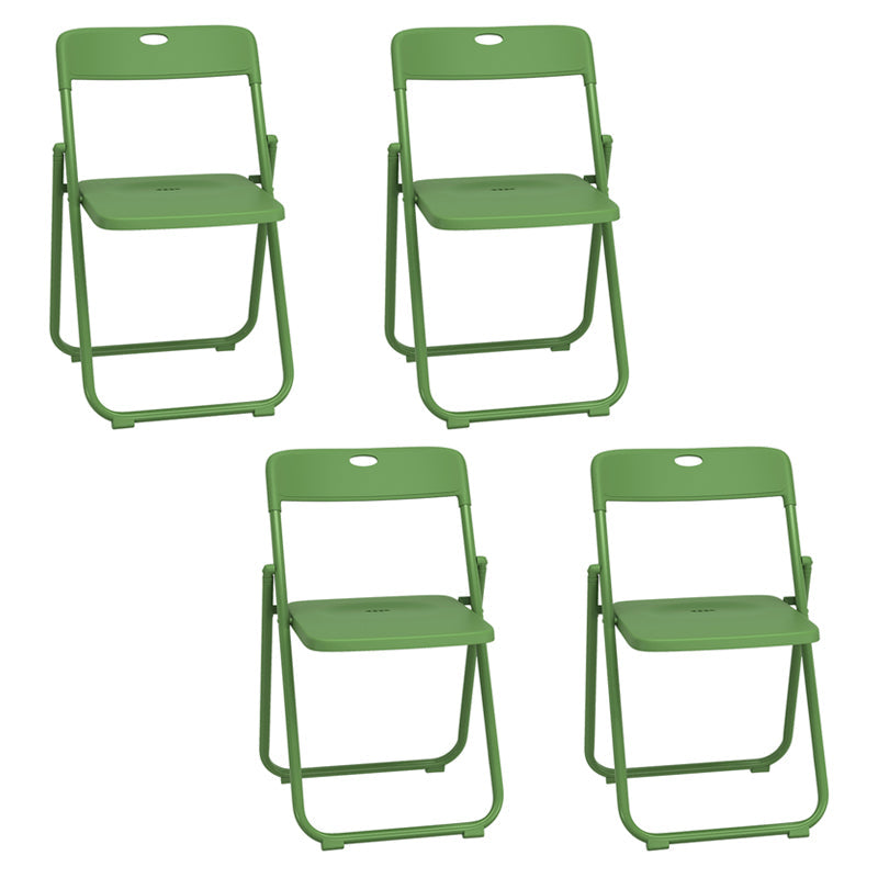 Contemporary Metal Dining Armless Chairs Plastic Open Back Dining Side Chair Green 4 Piece Set Clearhalo ' kitchen&dining_furn' 'Dining Chairs' 'Dining Tables & Seating' 'dining_chair' 'furn' 'furn_dining_chair' 'Furniture' 'furniture_dining_chair' 'Kitchen & Dining Furniture' 'kitchen' 3944116