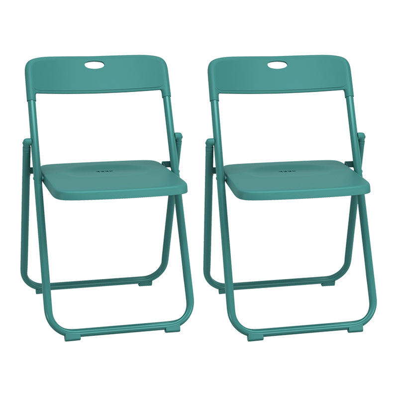 Contemporary Metal Dining Armless Chairs Plastic Open Back Dining Side Chair Green-Blue 2 Piece Set Clearhalo ' kitchen&dining_furn' 'Dining Chairs' 'Dining Tables & Seating' 'dining_chair' 'furn' 'furn_dining_chair' 'Furniture' 'furniture_dining_chair' 'Kitchen & Dining Furniture' 'kitchen' 3944118