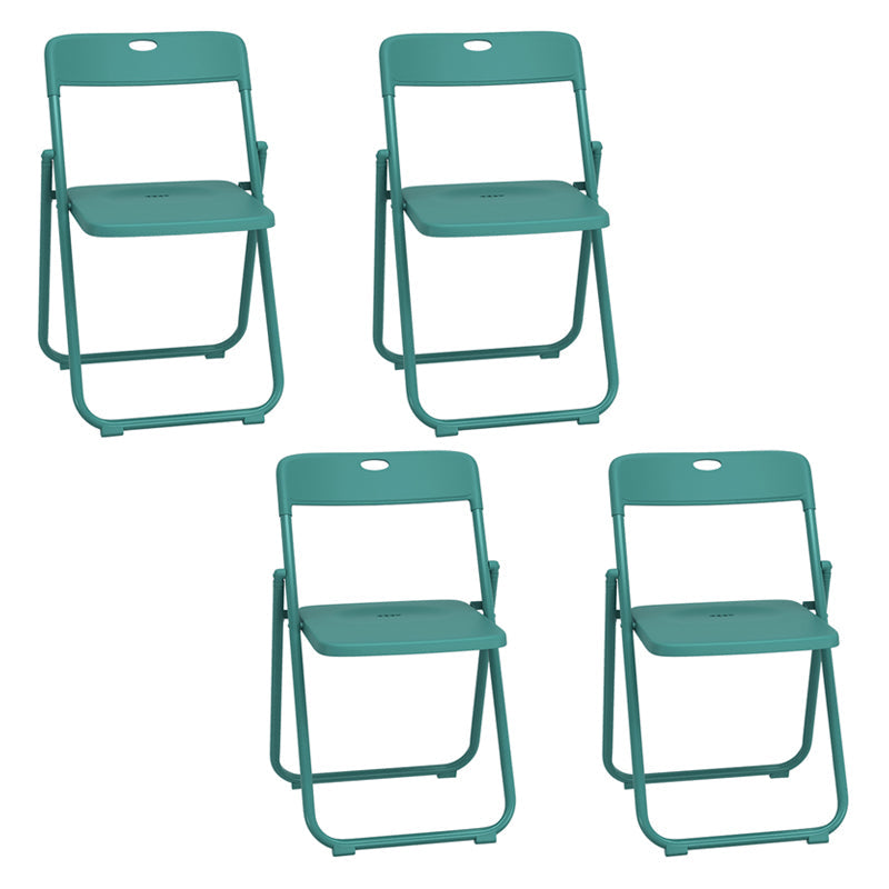 Contemporary Metal Dining Armless Chairs Plastic Open Back Dining Side Chair Green-Blue 4 Piece Set Clearhalo ' kitchen&dining_furn' 'Dining Chairs' 'Dining Tables & Seating' 'dining_chair' 'furn' 'furn_dining_chair' 'Furniture' 'furniture_dining_chair' 'Kitchen & Dining Furniture' 'kitchen' 3944119