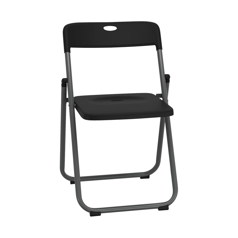 Contemporary Metal Dining Armless Chairs Plastic Open Back Dining Side Chair Black-Gray 1 Piece Clearhalo ' kitchen&dining_furn' 'Dining Chairs' 'Dining Tables & Seating' 'dining_chair' 'furn' 'furn_dining_chair' 'Furniture' 'furniture_dining_chair' 'Kitchen & Dining Furniture' 'kitchen' 3944120