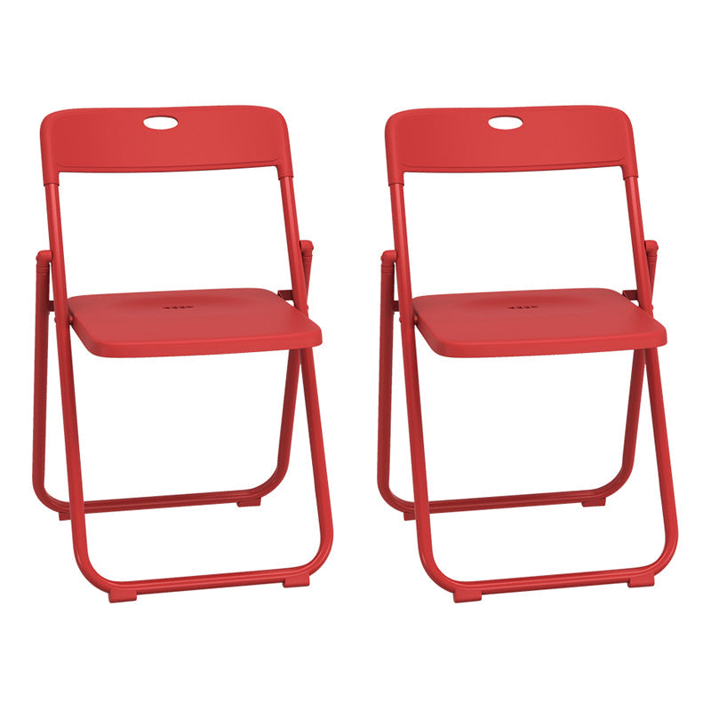 Contemporary Metal Dining Armless Chairs Plastic Open Back Dining Side Chair Red 2 Piece Set Clearhalo ' kitchen&dining_furn' 'Dining Chairs' 'Dining Tables & Seating' 'dining_chair' 'furn' 'furn_dining_chair' 'Furniture' 'furniture_dining_chair' 'Kitchen & Dining Furniture' 'kitchen' 3944130