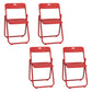 Contemporary Metal Dining Armless Chairs Plastic Open Back Dining Side Chair Red 4 Piece Set Clearhalo ' kitchen&dining_furn' 'Dining Chairs' 'Dining Tables & Seating' 'dining_chair' 'furn' 'furn_dining_chair' 'Furniture' 'furniture_dining_chair' 'Kitchen & Dining Furniture' 'kitchen' 3944131
