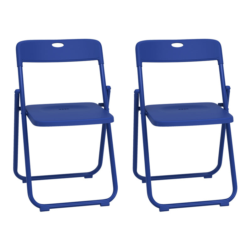 Contemporary Metal Dining Armless Chairs Plastic Open Back Dining Side Chair Blue 2 Piece Set Clearhalo ' kitchen&dining_furn' 'Dining Chairs' 'Dining Tables & Seating' 'dining_chair' 'furn' 'furn_dining_chair' 'Furniture' 'furniture_dining_chair' 'Kitchen & Dining Furniture' 'kitchen' 3944142
