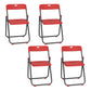 Contemporary Metal Dining Armless Chairs Plastic Open Back Dining Side Chair Red-Gray 4 Piece Set Clearhalo ' kitchen&dining_furn' 'Dining Chairs' 'Dining Tables & Seating' 'dining_chair' 'furn' 'furn_dining_chair' 'Furniture' 'furniture_dining_chair' 'Kitchen & Dining Furniture' 'kitchen' 3944145