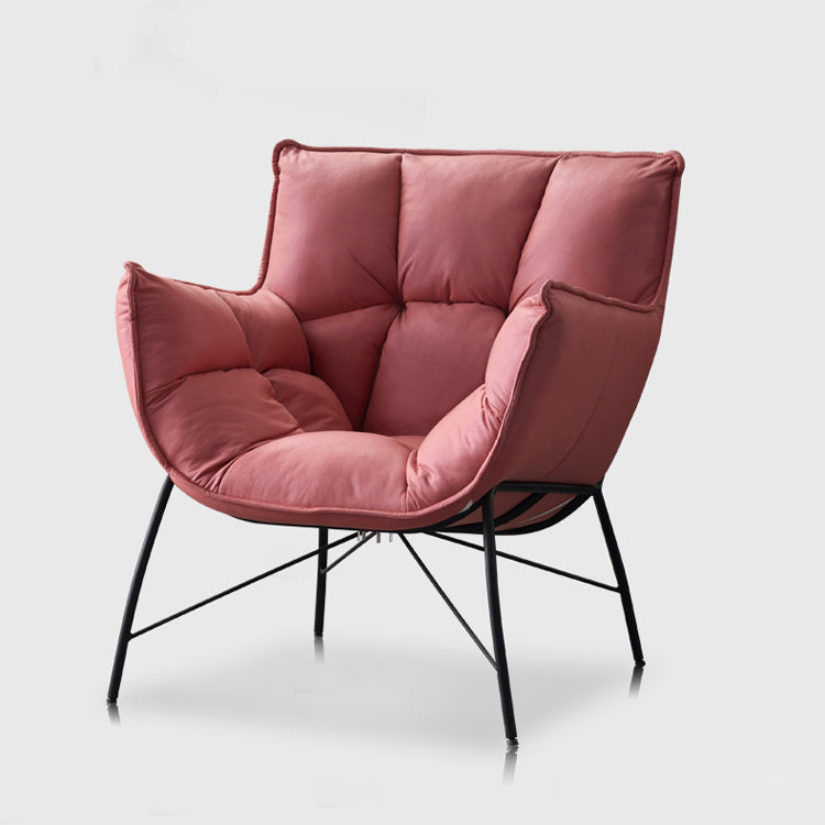 Modern Metal Indoor-Outdoor Chair Home Parsons Tufted Back Side Chair with Arm Clearhalo ' kitchen&dining_furn' 'Dining Chairs' 'Dining Tables & Seating' 'dining_chair' 'furn' 'furn_dining_chair' 'Furniture' 'furniture_dining_chair' 'Kitchen & Dining Furniture' 'kitchen' 3944156